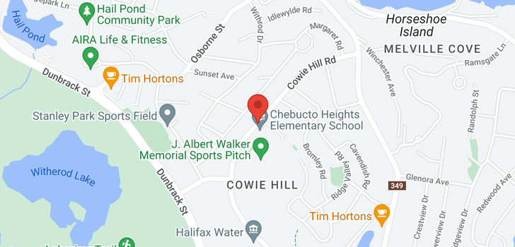 map of 561 Cowie Hill Road